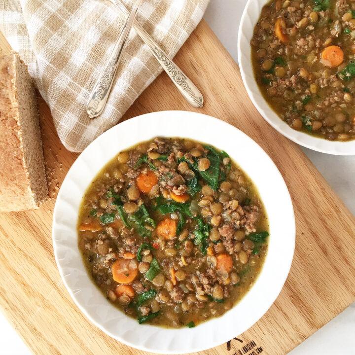 Recipe Box: Simple Sausage and Kale Lentil Instant Pot Soup