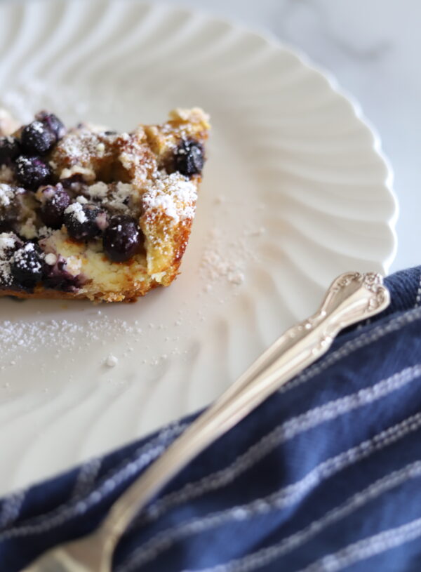 Blueberry Sourdough French Toast Casserole